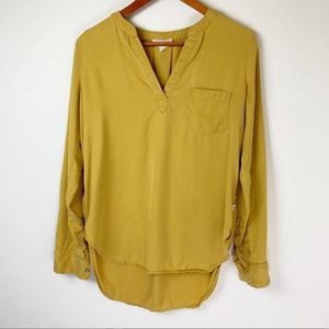 Lou & Grey Mustard Lyocell Blouse